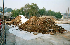Photograph showing soil excavation